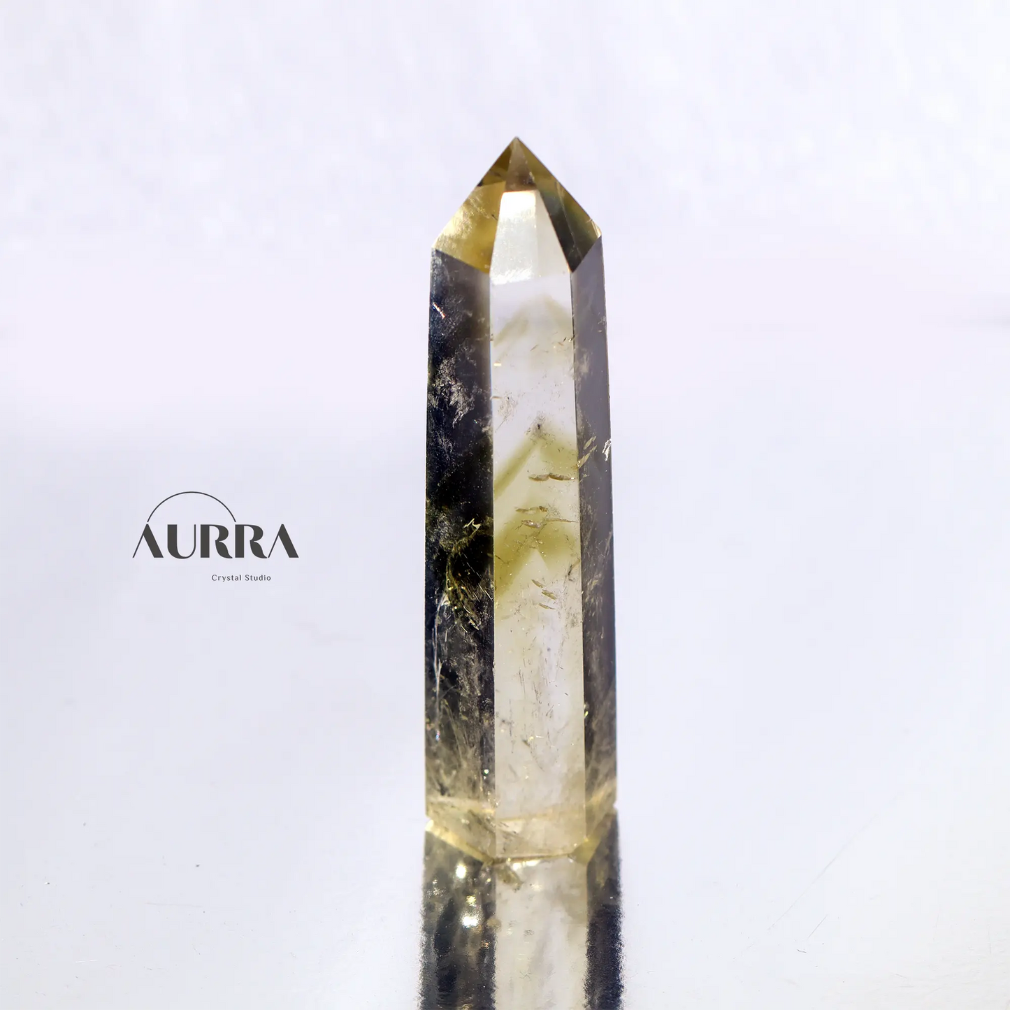 Abundance & Prosperity | Citrine Quartz Tower 3.3 in Aurra Crystal