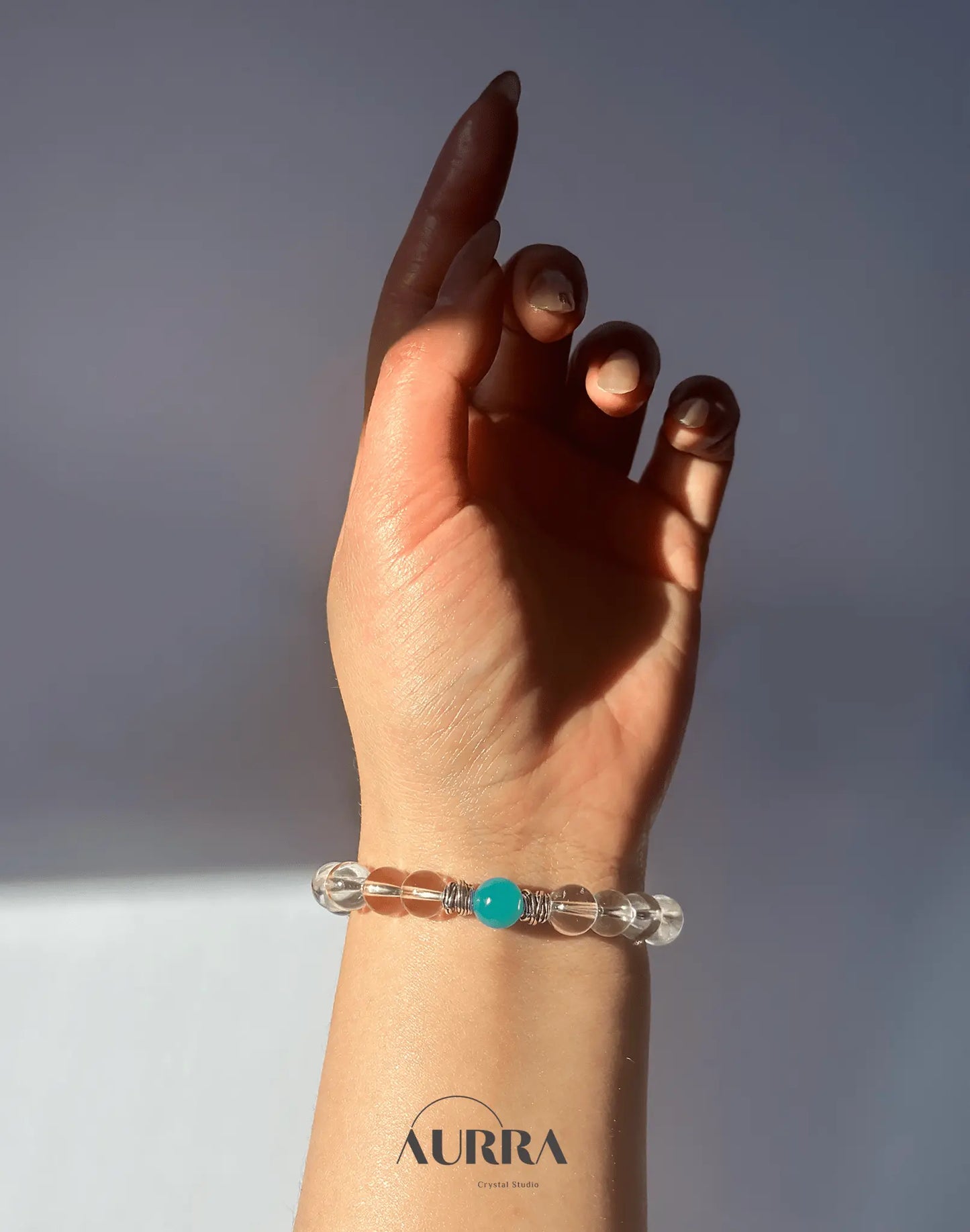 Clarity & Calm | Amazonite & Clear Quartz Energy Bracelet - Aurra Crystal