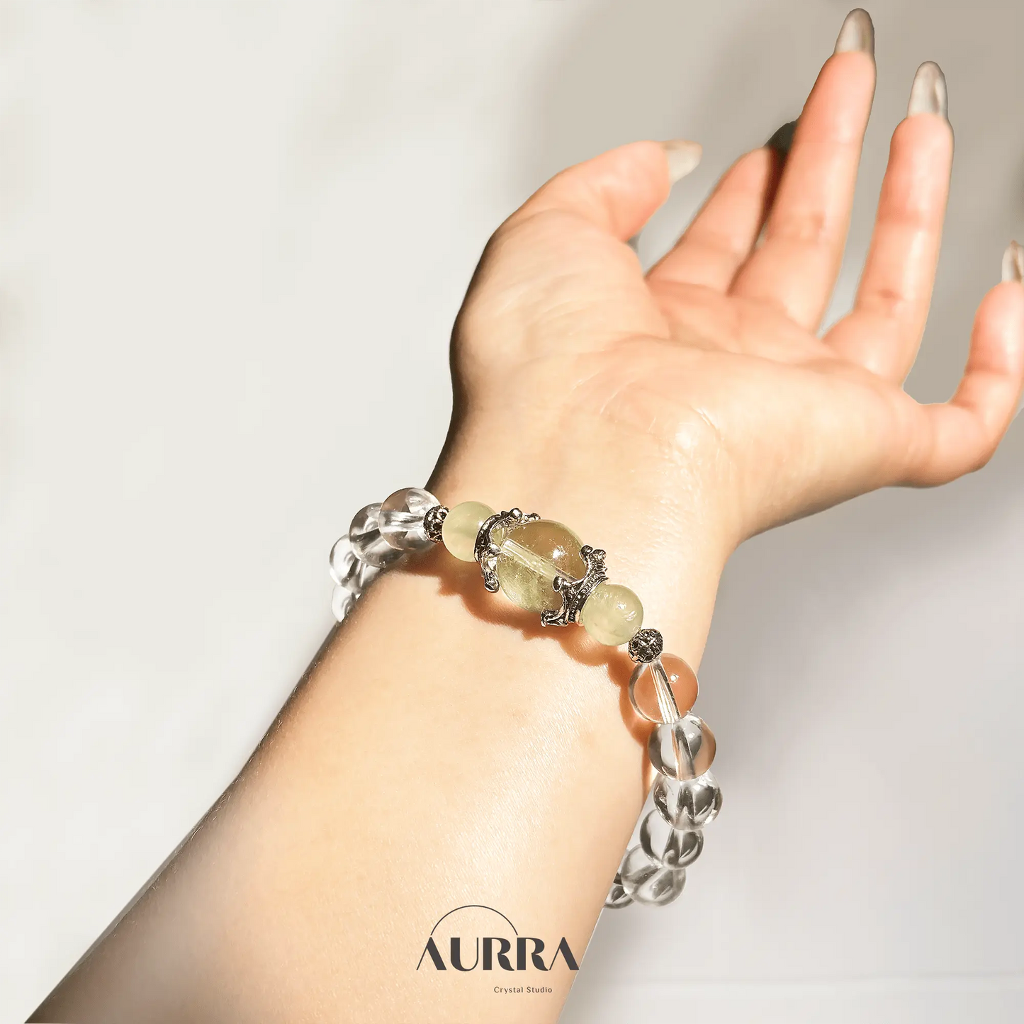 Emotional Healing & Mental Clarity | Green Fluorite Bracelet - Aurra Crystal