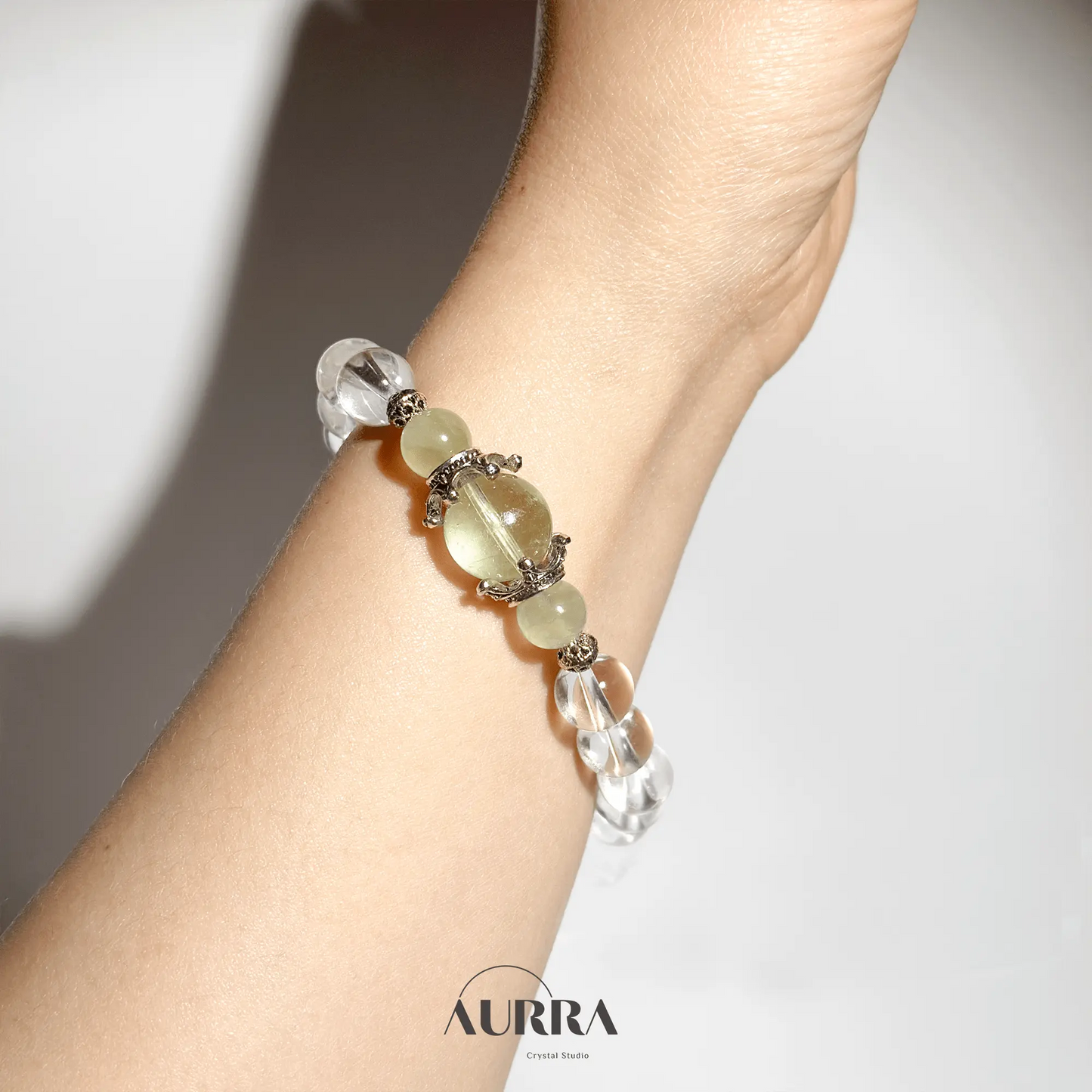Emotional Healing & Mental Clarity | Green Fluorite Bracelet - Aurra Crystal