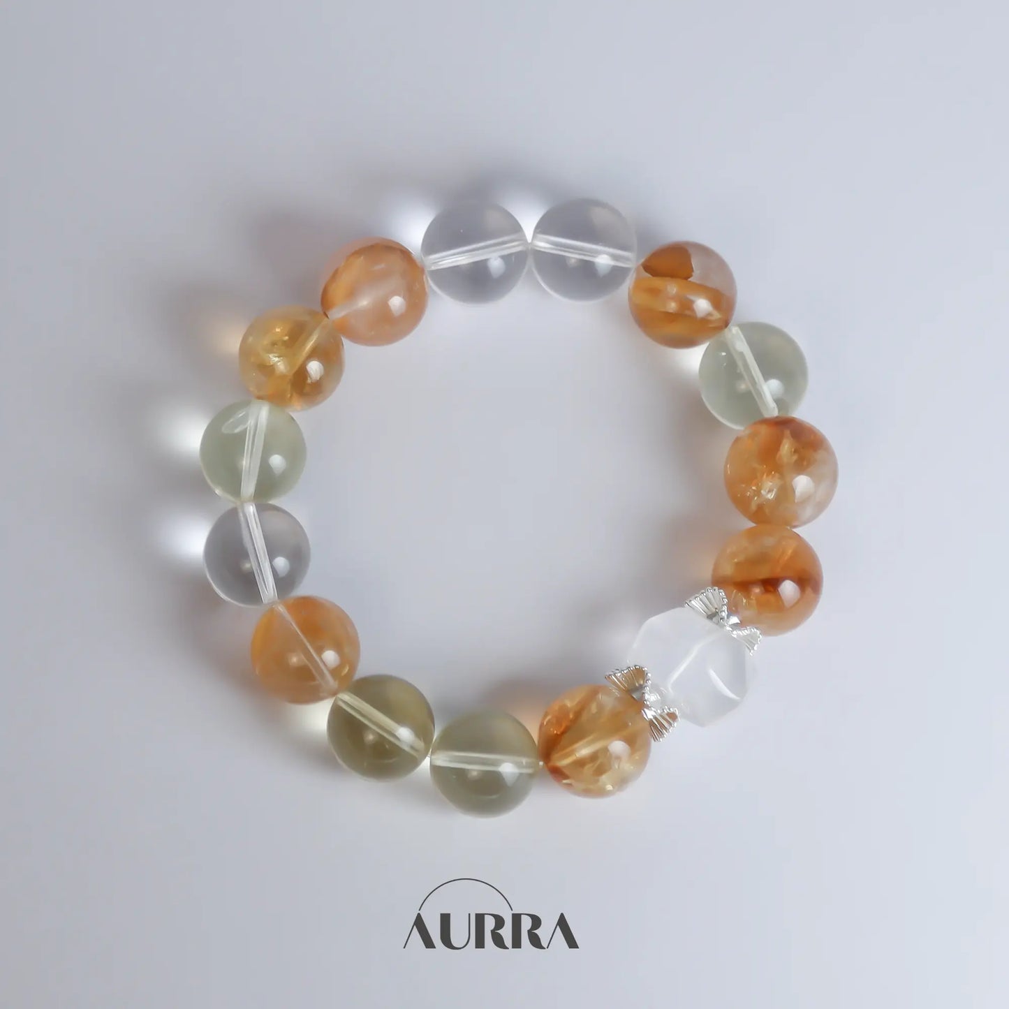 Leo Zodiac Bracelet | Citrine, Lemon Citrine, Yellow Hematoid Quartz & Clear Quartz for Confidence & Abundance Aurra Crystal