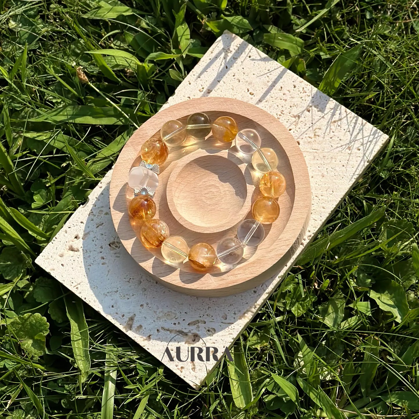 Leo Zodiac Bracelet | Citrine, Lemon Citrine, Yellow Hematoid Quartz & Clear Quartz for Confidence & Abundance Aurra Crystal