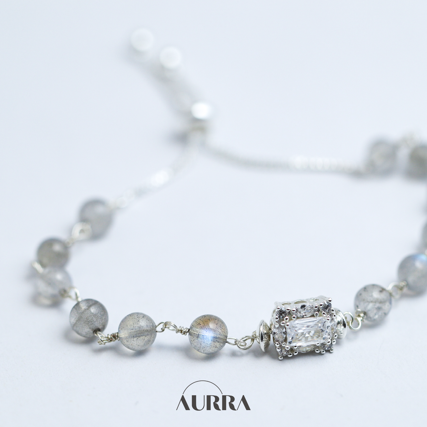 Calmness | Labradorite Wire-wrapped Link Bracelet