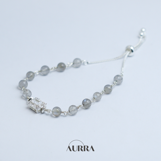 Calmness | Labradorite Wire-wrapped Link Bracelet