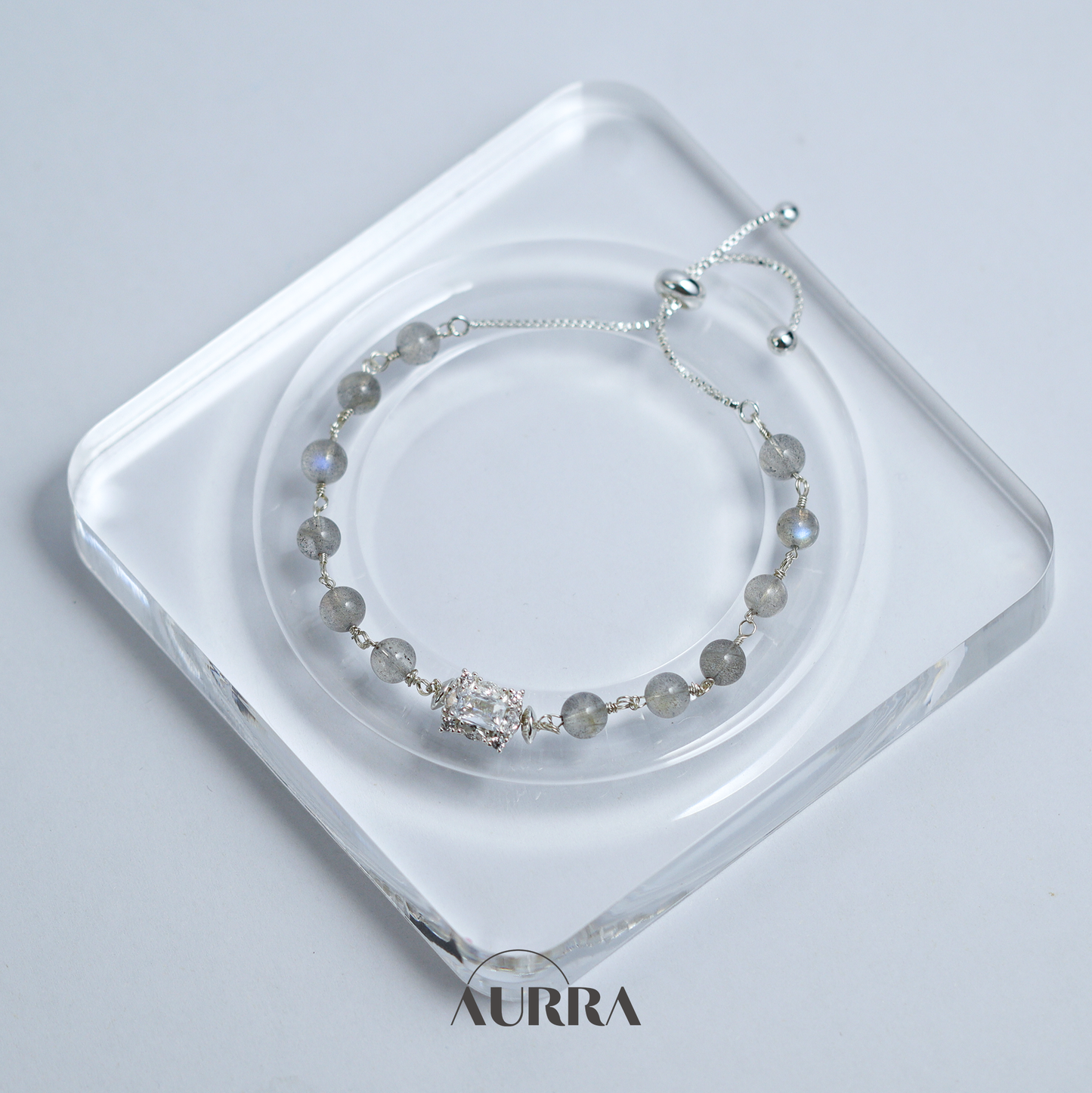 Calmness | Labradorite Wire-wrapped Link Bracelet