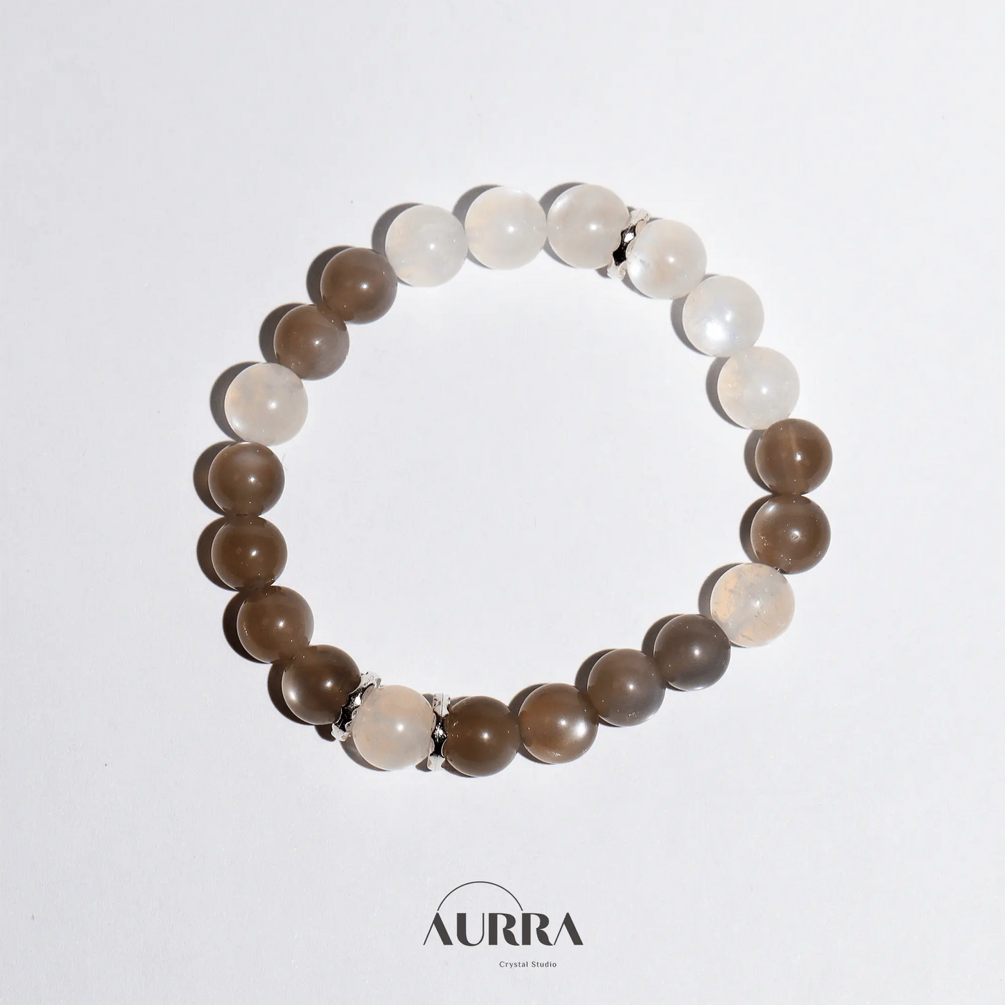 Stress Relief & Sleep Support | Silver & Blue Moonstone Bracelet - Aurra Crystal