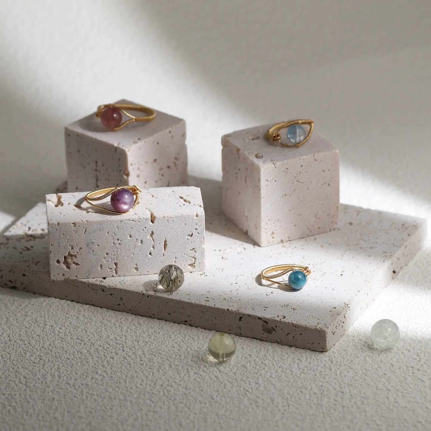 "The Eye"| Handmade Aquamarine Ring Aurra Crystal