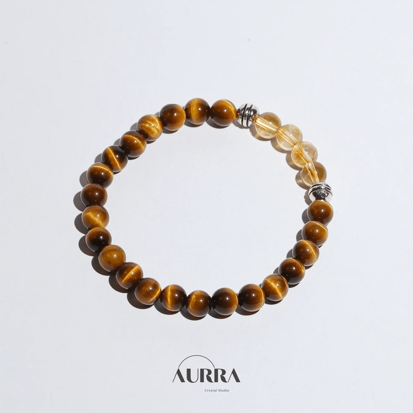 Wealth Attraction & Self Confidence | Yellow Tiger Eye & Citrine Bracelet - Aurra Crystal