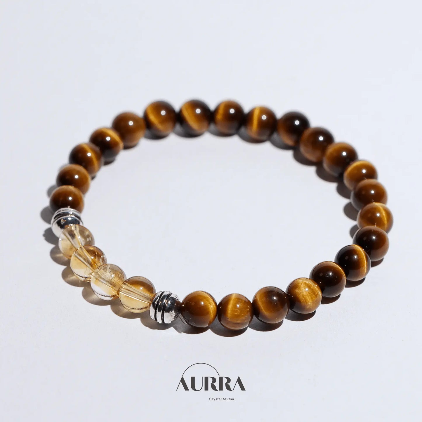 Wealth Attraction & Self Confidence | Yellow Tiger Eye & Citrine Bracelet - Aurra Crystal