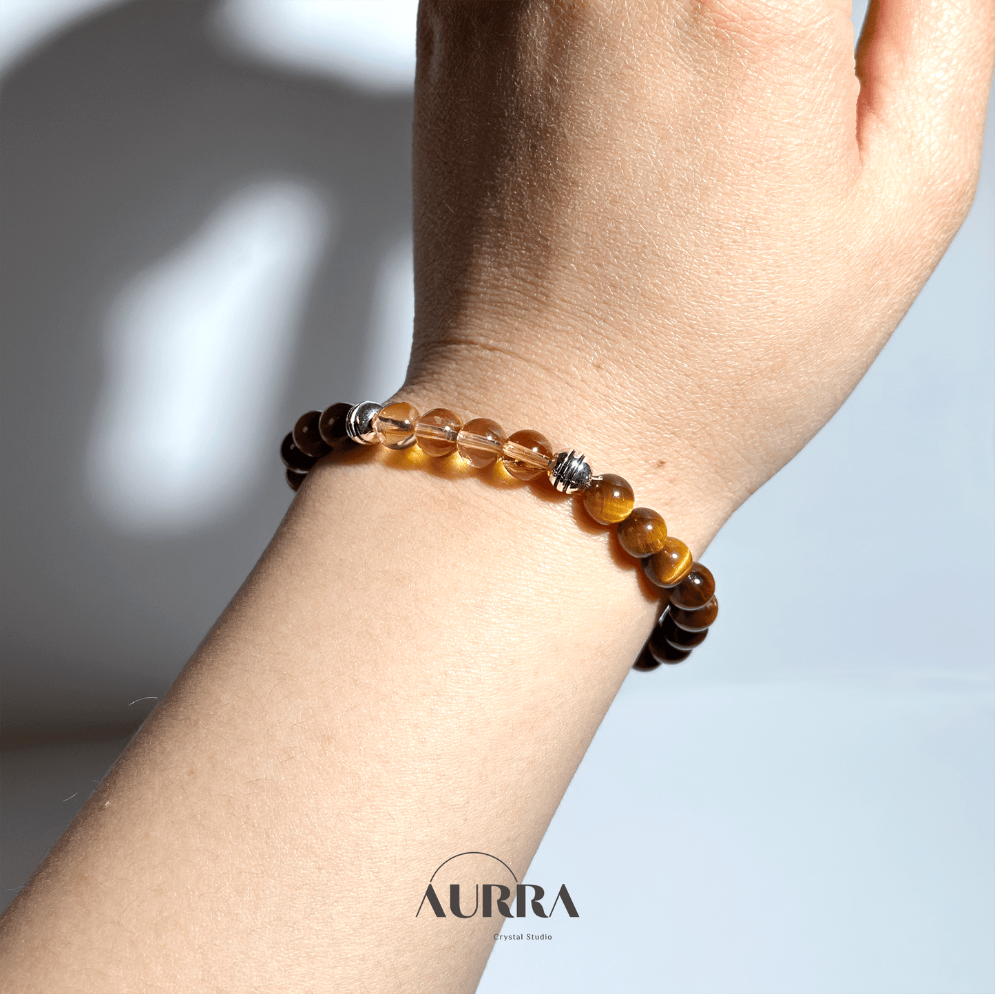 Wealth Attraction & Self Confidence | Yellow Tiger Eye & Citrine Bracelet - Aurra Crystal