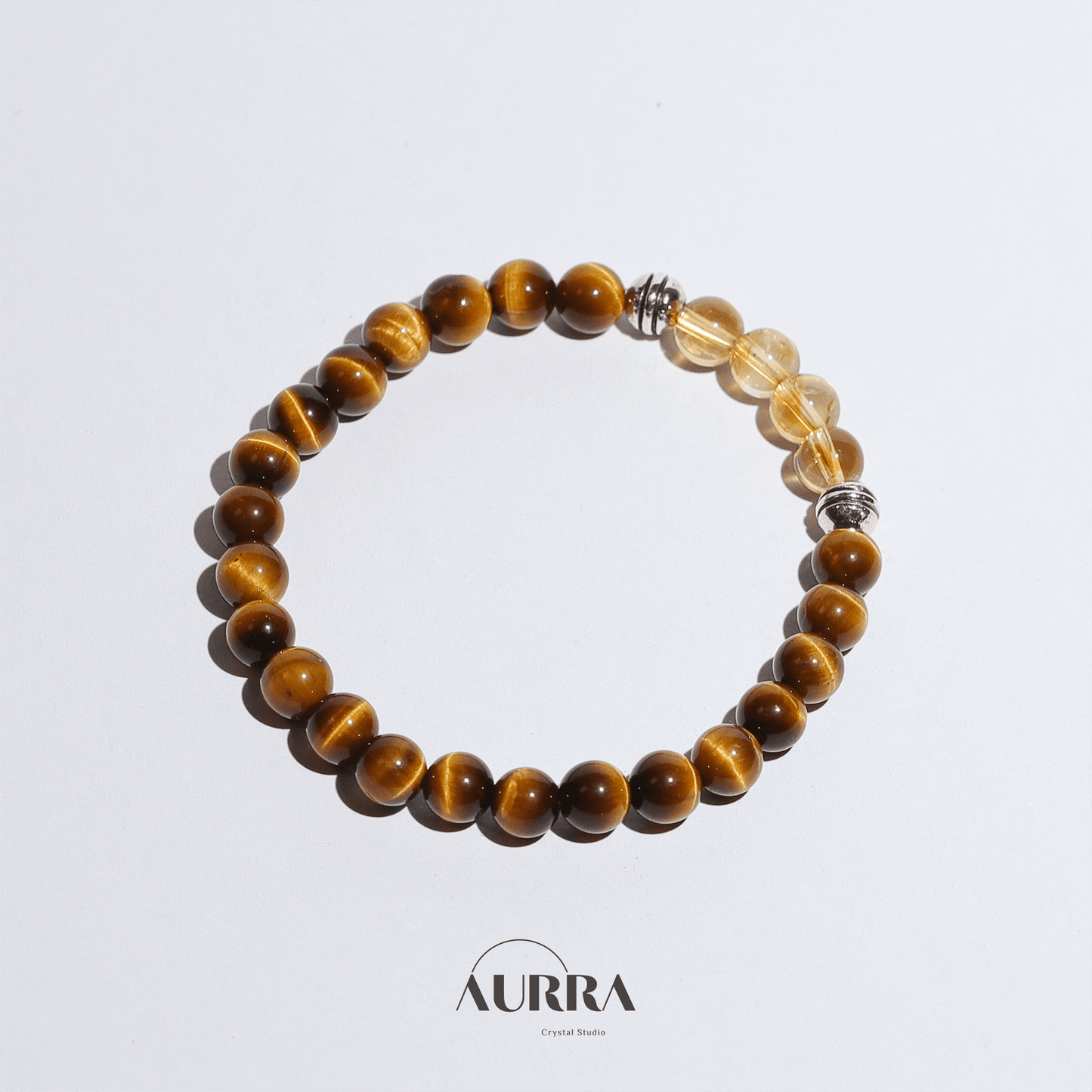 Wealth Attraction & Self Confidence | Yellow Tiger Eye & Citrine Bracelet - Aurra Crystal