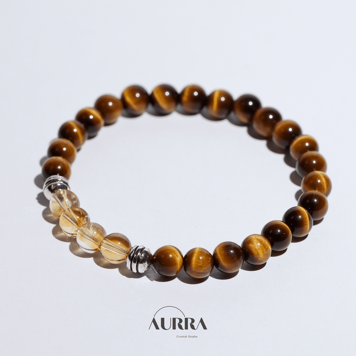 Wealth Attraction & Self Confidence | Yellow Tiger Eye & Citrine Bracelet - Aurra Crystal