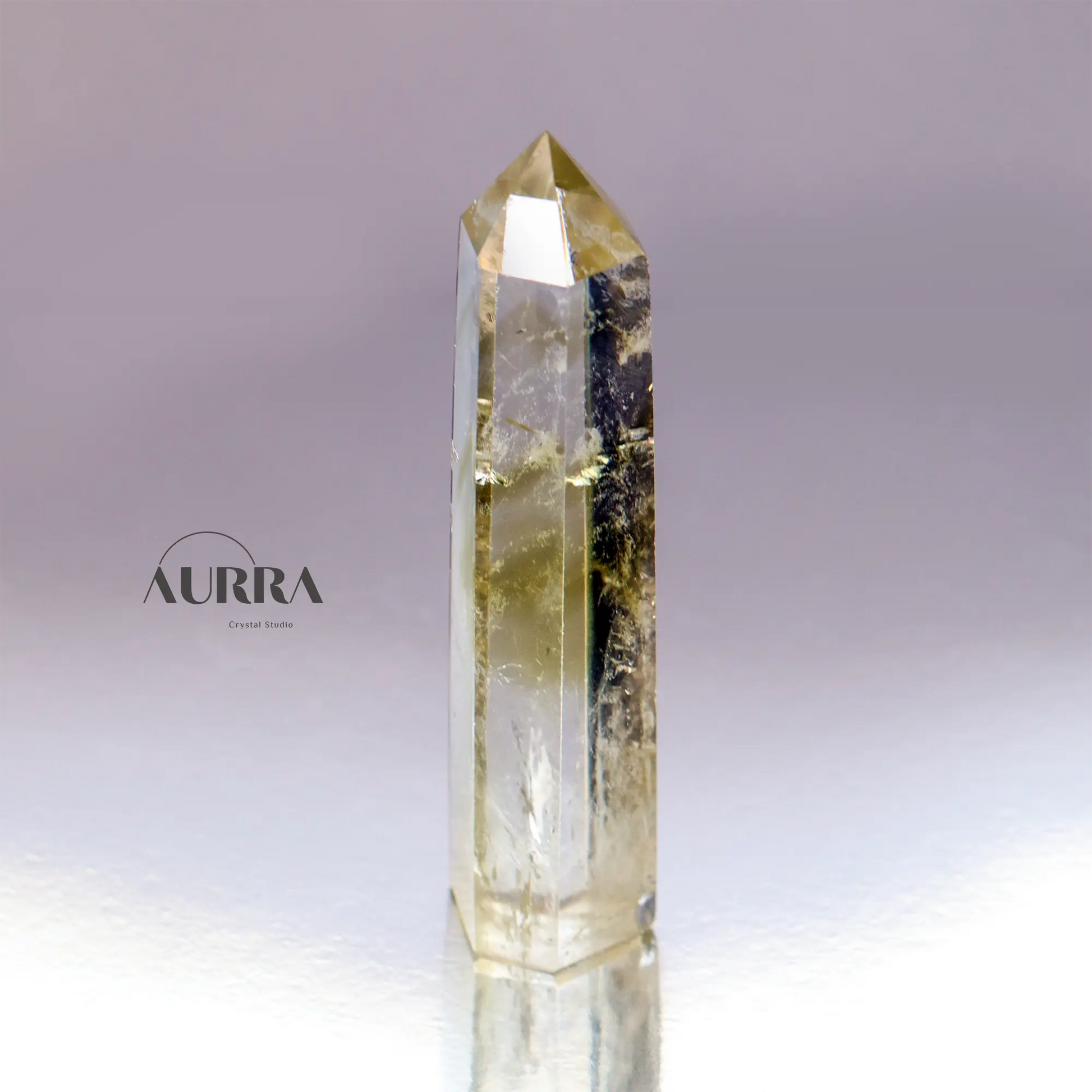 Abundance & Prosperity | Citrine Quartz Tower 3.3 in Aurra Crystal