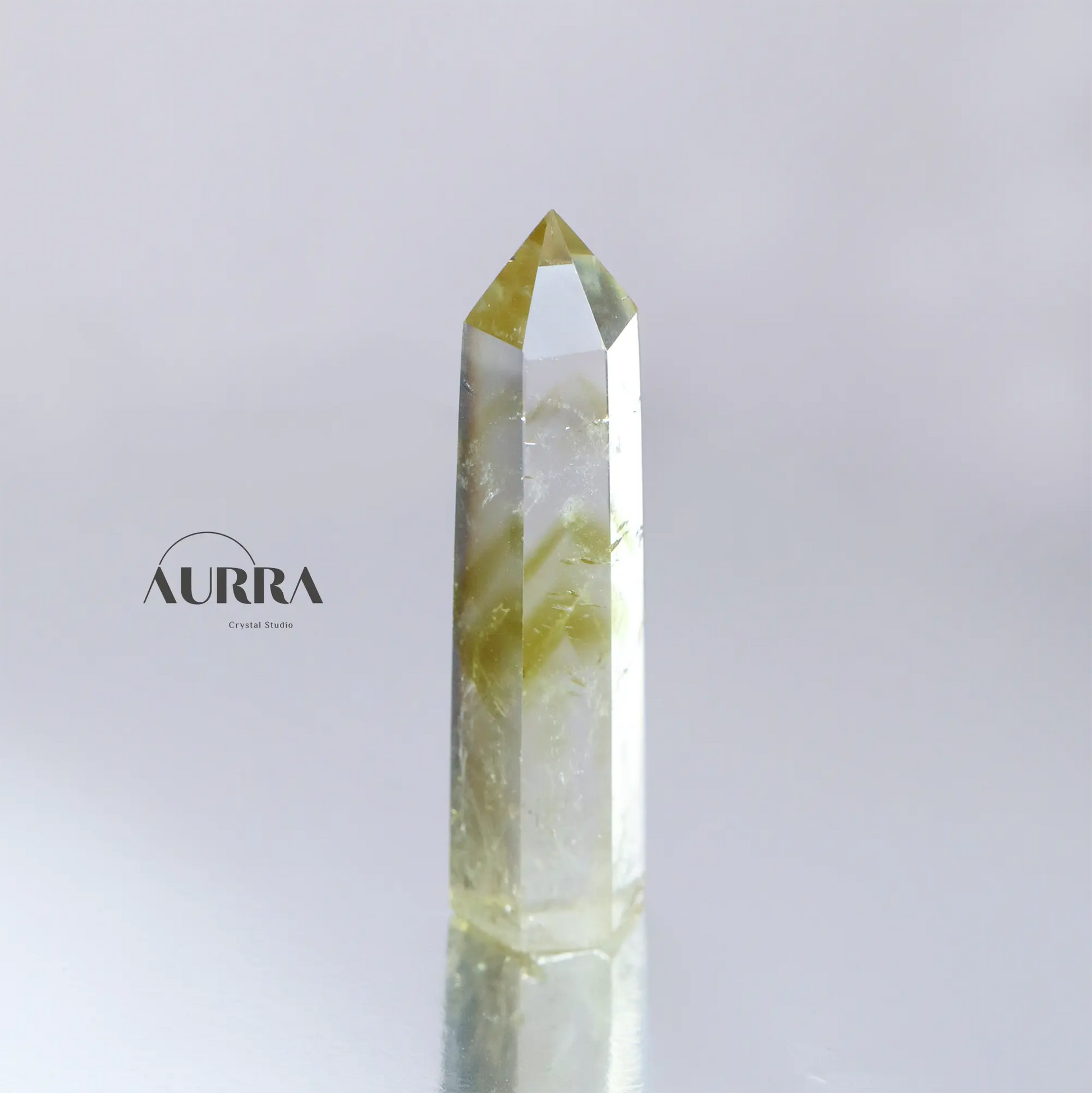 Abundance & Prosperity | Citrine Quartz Tower 3.3 in Aurra Crystal