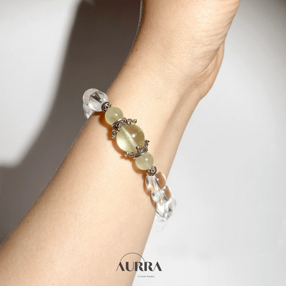 Emotional Healing & Mental Clarity | Green Fluorite Bracelet - Aurra Crystal