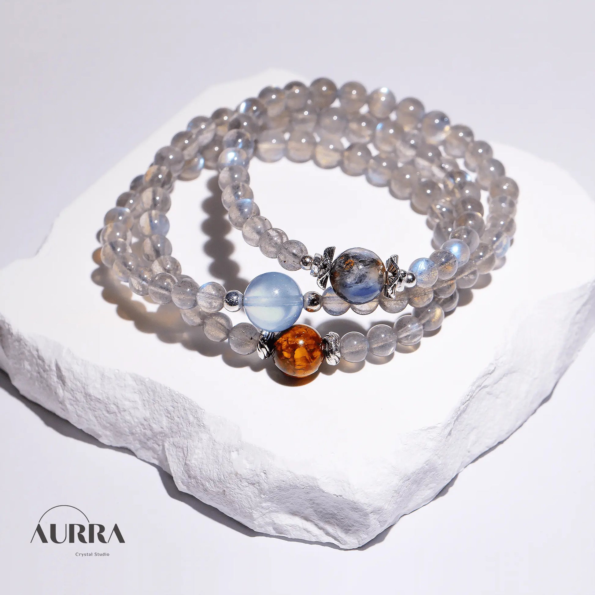 Galaxy inspired | Motivation & Intuition | 3 - Lap Bracelet - Aurra Crystal