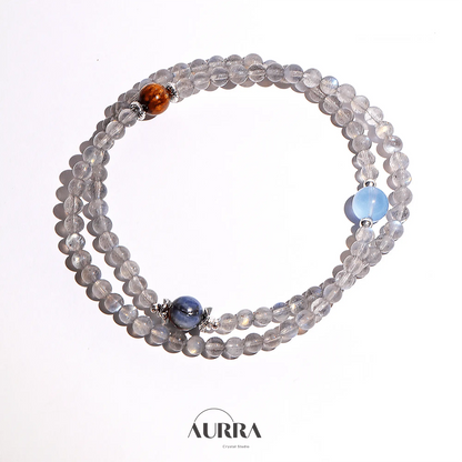 Galaxy inspired | Motivation & Intuition | 3 - Lap Bracelet - Aurra Crystal
