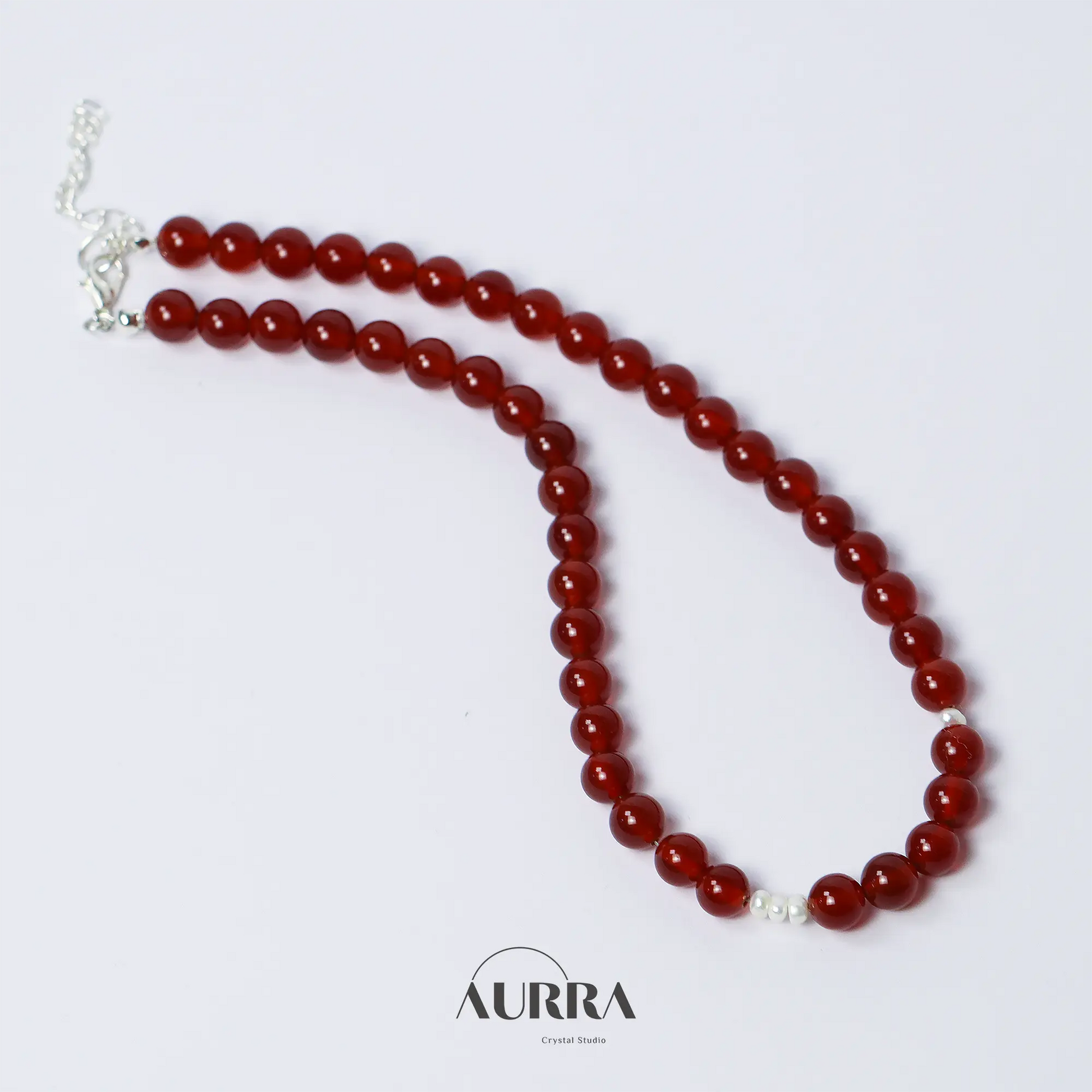 Increase Confidence | Carnelian & Pearl Bracelet (Copy) Aurra Crystal