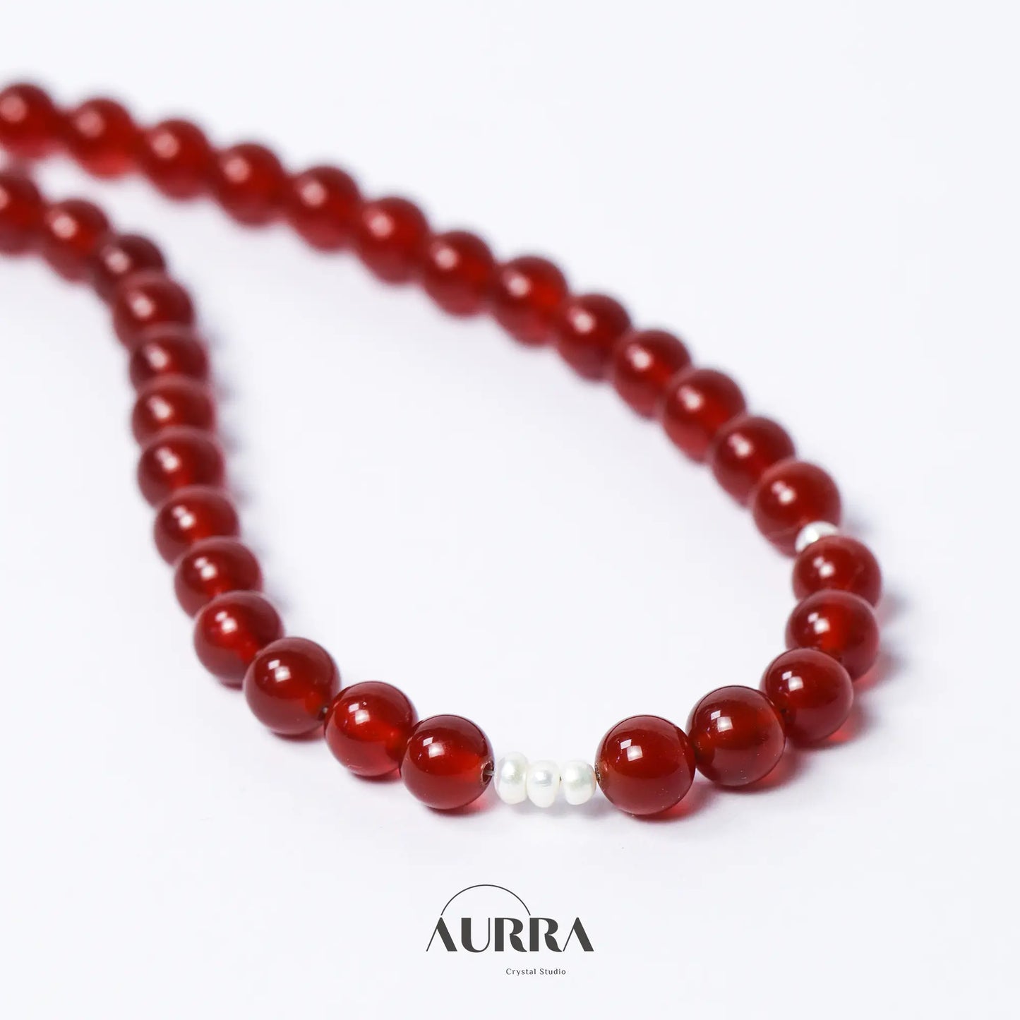 Increase Confidence | Carnelian & Pearl Bracelet (Copy) Aurra Crystal