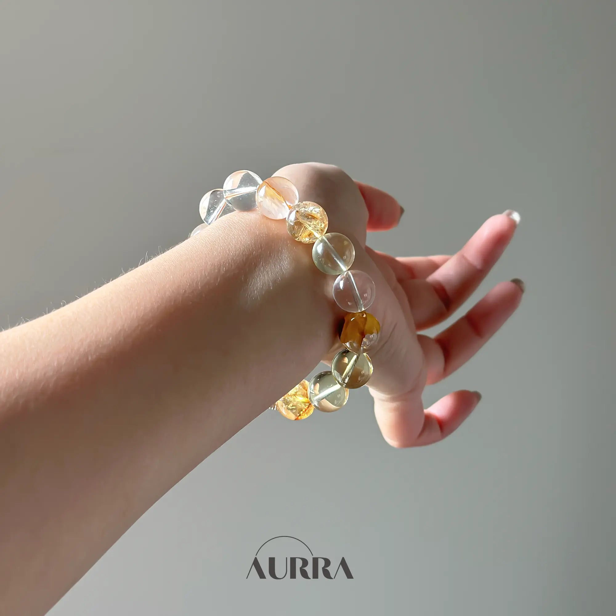 Leo Zodiac Bracelet | Citrine, Lemon Citrine, Yellow Hematoid Quartz & Clear Quartz for Confidence & Abundance  Aurra Crystal