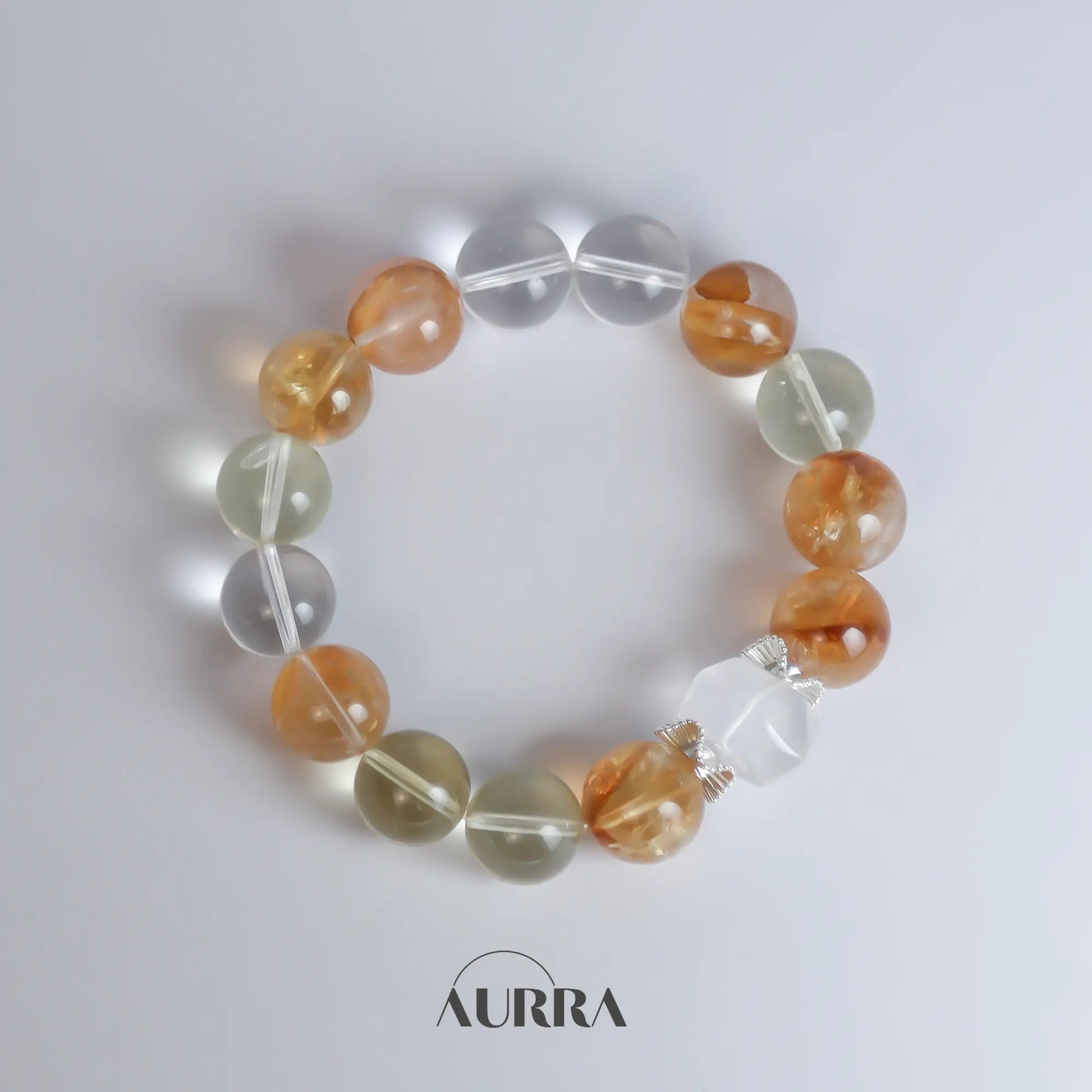 Leo Zodiac Bracelet | Citrine, Lemon Citrine, Yellow Hematoid Quartz & Clear Quartz for Confidence & Abundance  Aurra Crystal