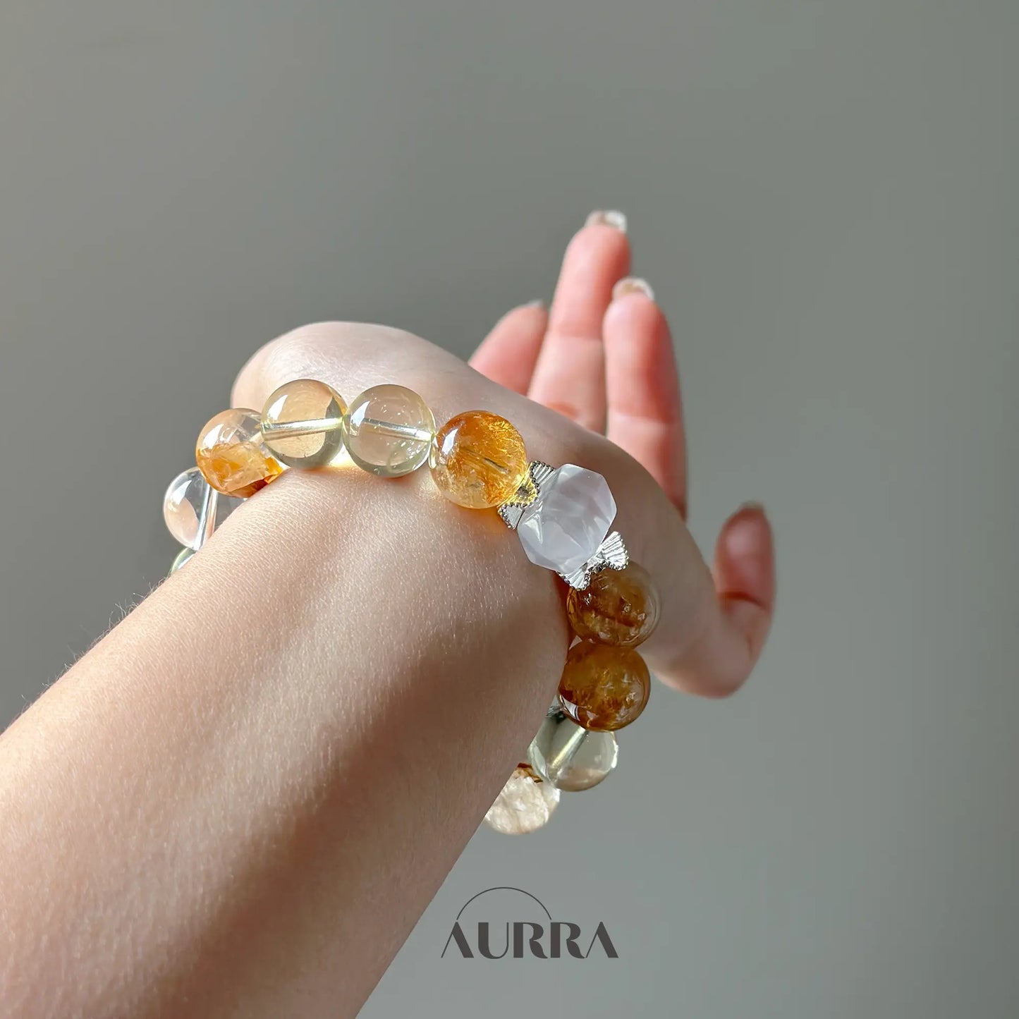 Leo Zodiac Bracelet | Citrine, Lemon Citrine, Yellow Hematoid Quartz & Clear Quartz for Confidence & Abundance  Aurra Crystal
