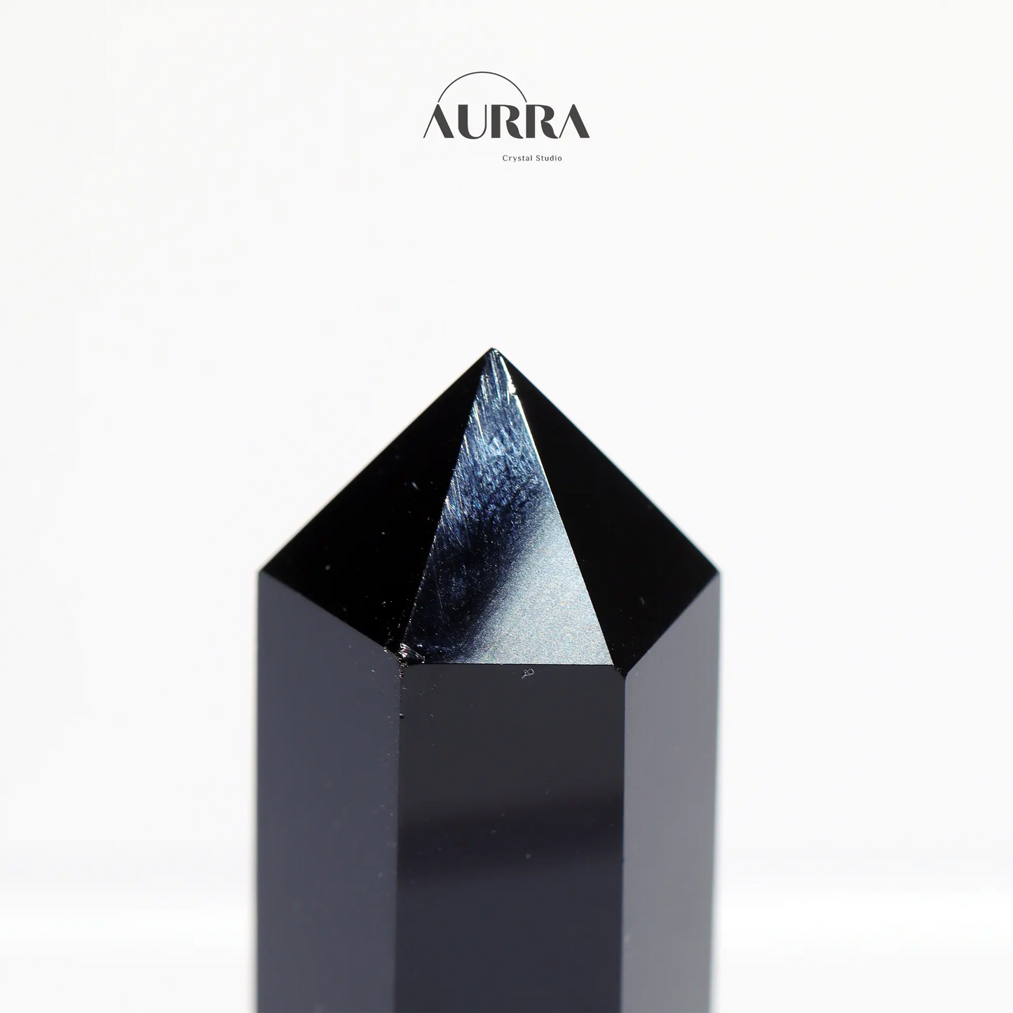 Protection | Black Obsidian Tower 3.3 inch Aurra Crystal