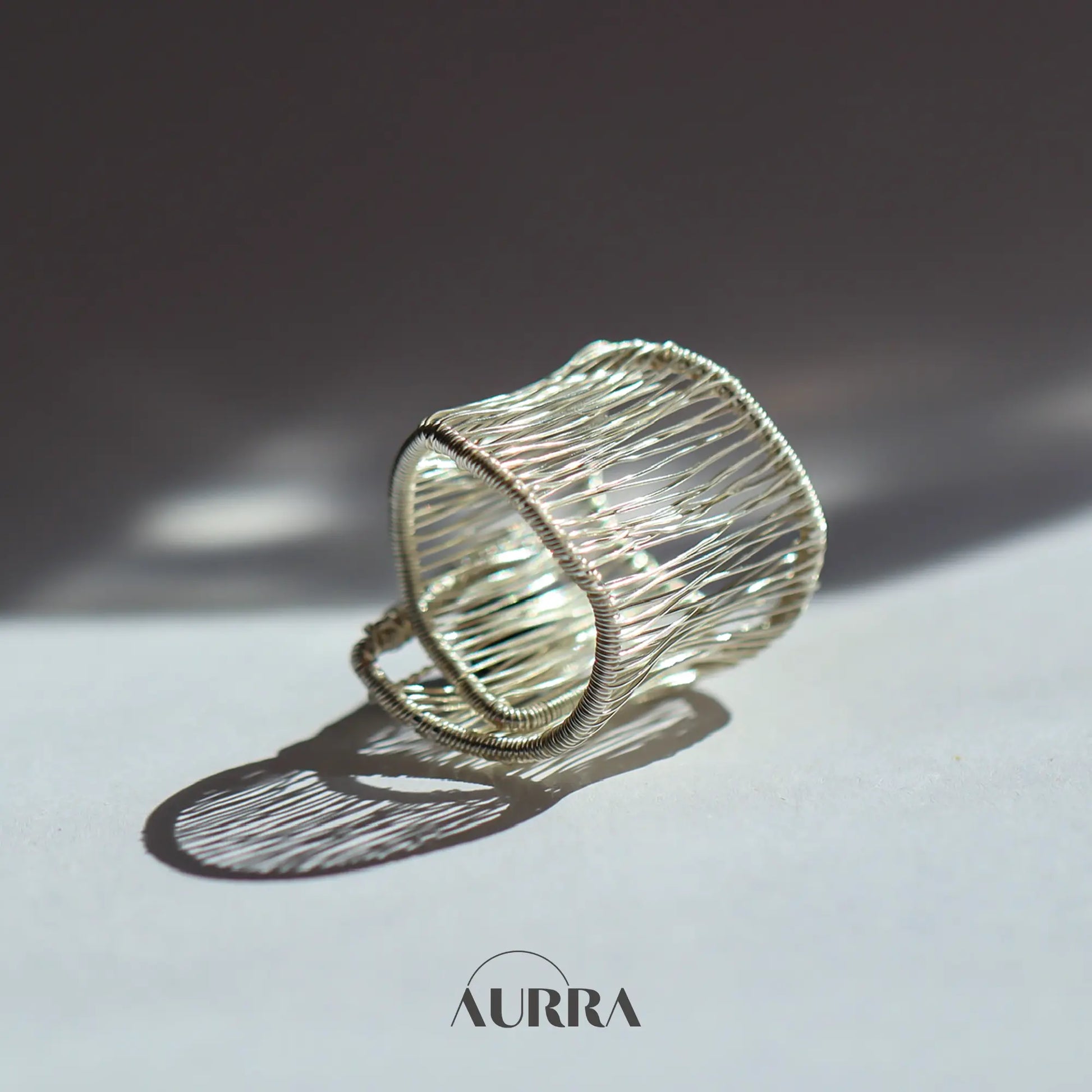 Protection | Black Tourmaline Hand Wire-Wrapped Adjustable Ring  Aurra Crystal