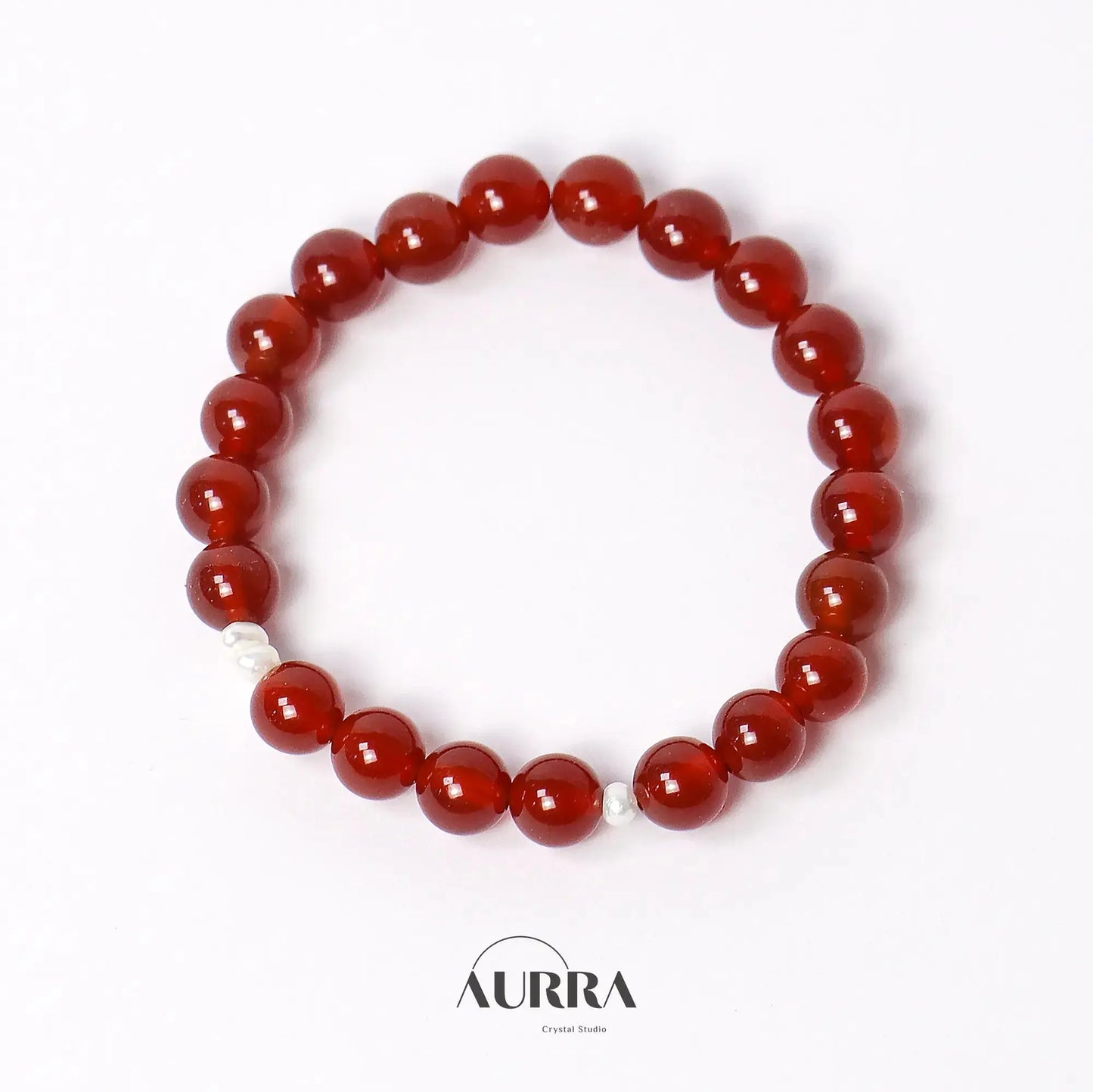 Increase Confidence | Carnelian & Pearl Bracelet Aurra Crystal