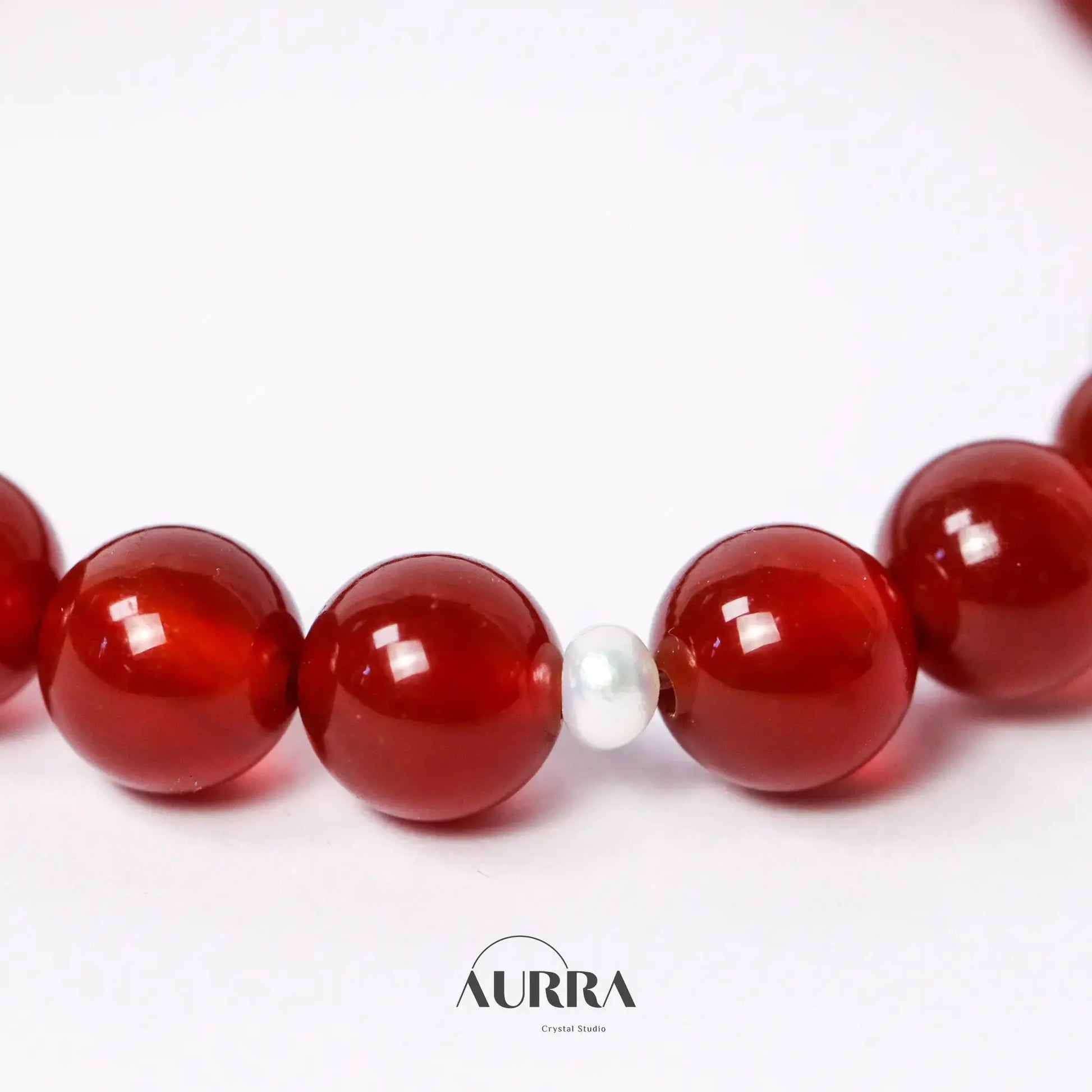 Increase Confidence | Carnelian & Pearl Bracelet Aurra Crystal