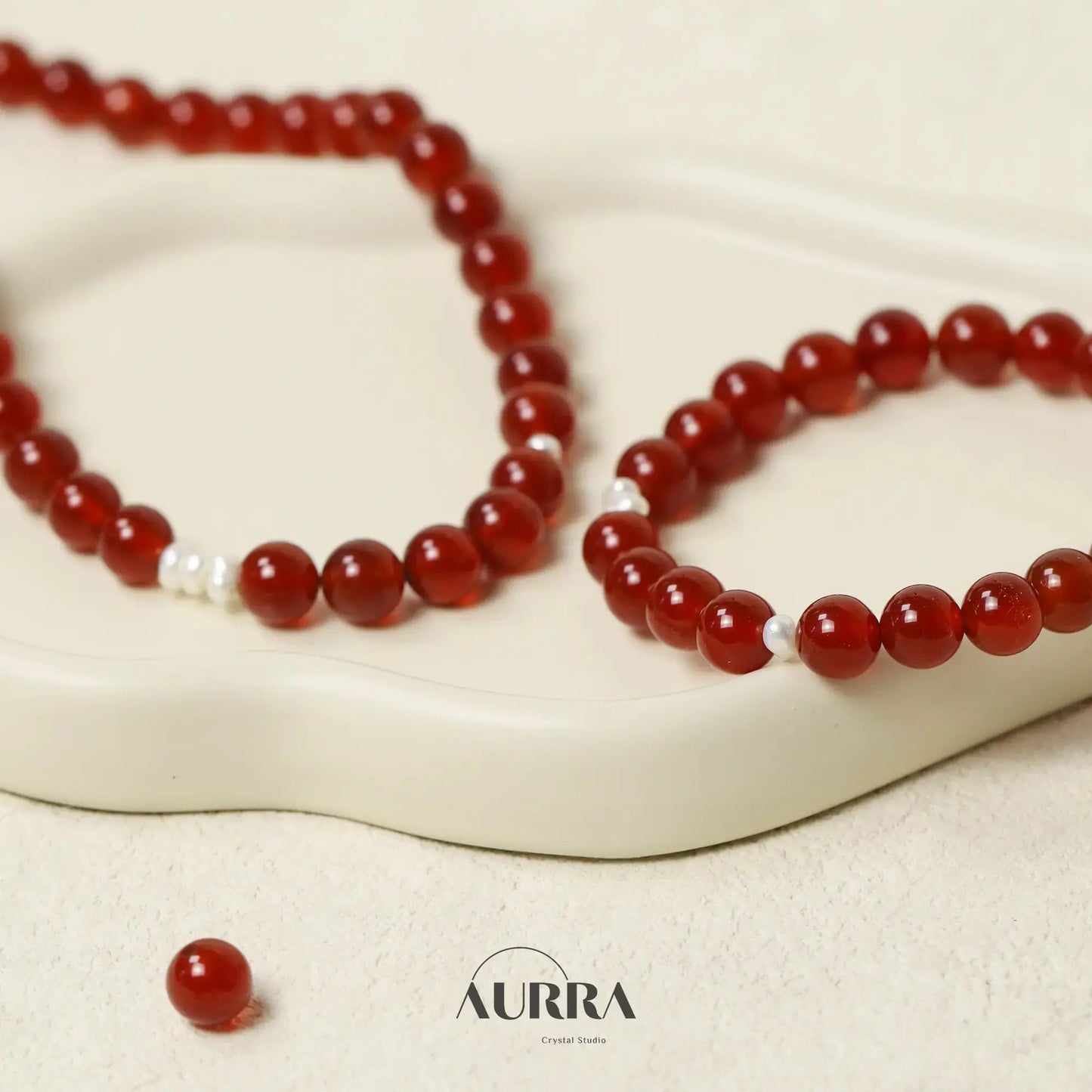 Increase Confidence | Carnelian & Pearl Bracelet (Copy) Aurra Crystal
