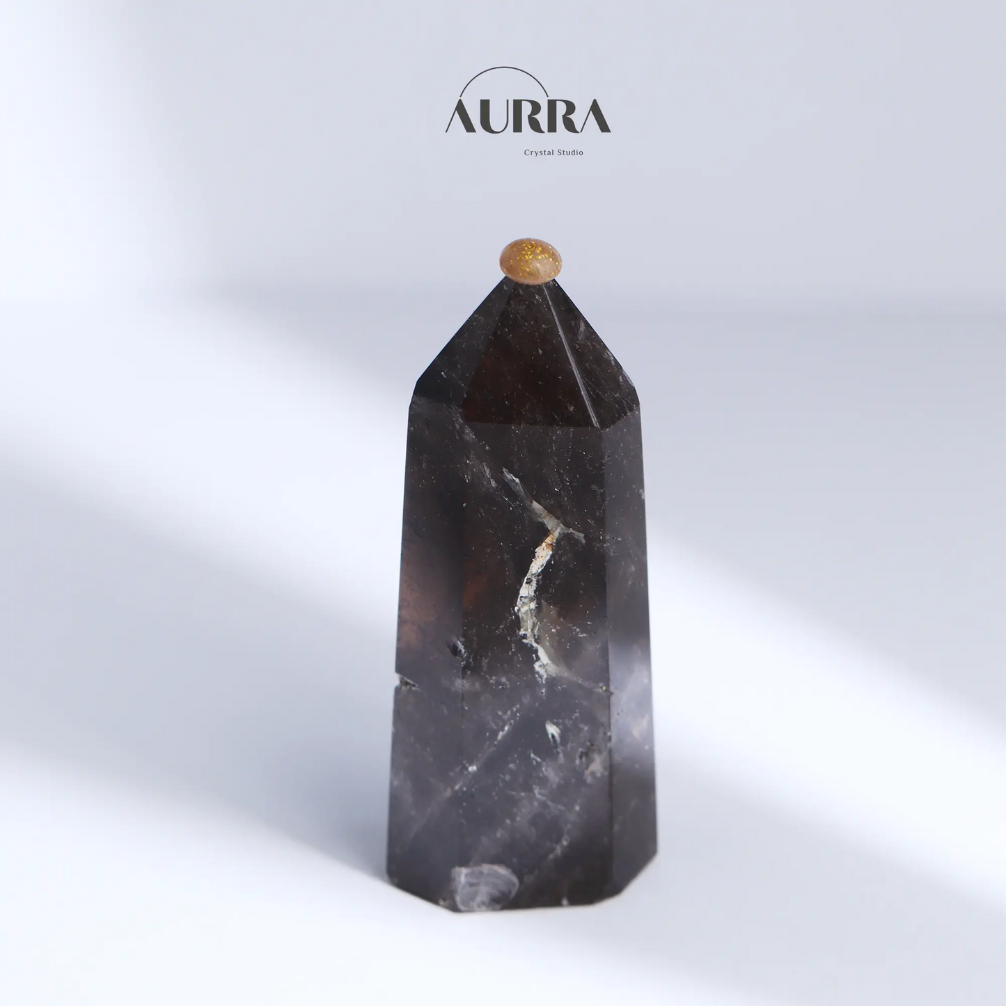 Remove Negative Energy | Smoky Quartz Tower 3in Aurra Crystal
