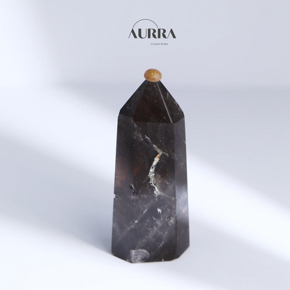 Remove Negative Energy | Smoky Quartz Tower 3in Aurra Crystal