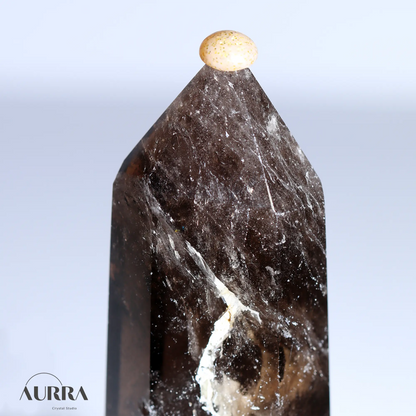 Remove Negative Energy | Smoky Quartz Tower 3in Aurra Crystal