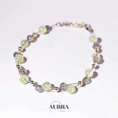 Promotes Calmness | Prehnite & Labradorite Bracelet