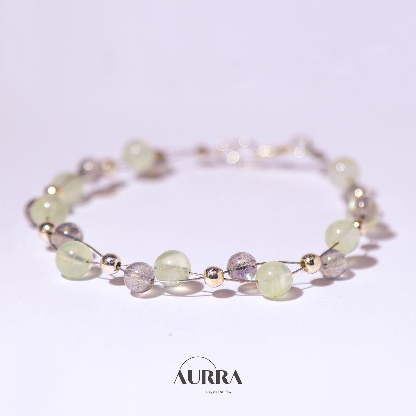 Promotes Calmness | Prehnite & Labradorite Bracelet