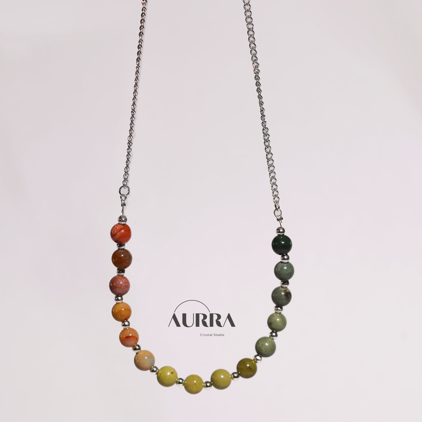 Calming | All-in-One Colorful Alashan Agate Necklace