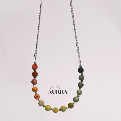 Calming | All-in-One Colorful Alashan Agate Necklace