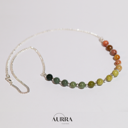 Calming | All-in-One Colorful Alashan Agate Necklace