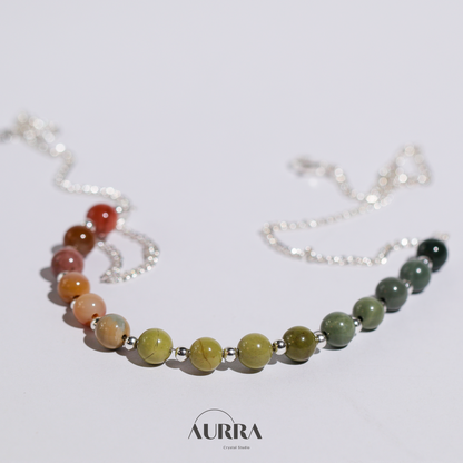 Calming | All-in-One Colorful Alashan Agate Necklace