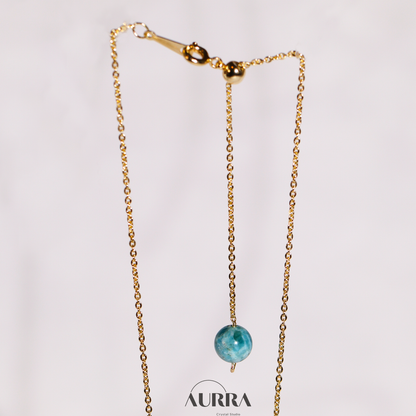 Stress Relief | Hand-wired & Adjustable Length Natural Aquamarine Necklace