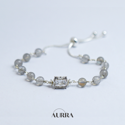 Calmness | Labradorite Wire-wrapped Link Bracelet