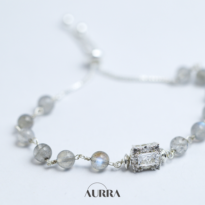 Calmness | Labradorite Wire-wrapped Link Bracelet