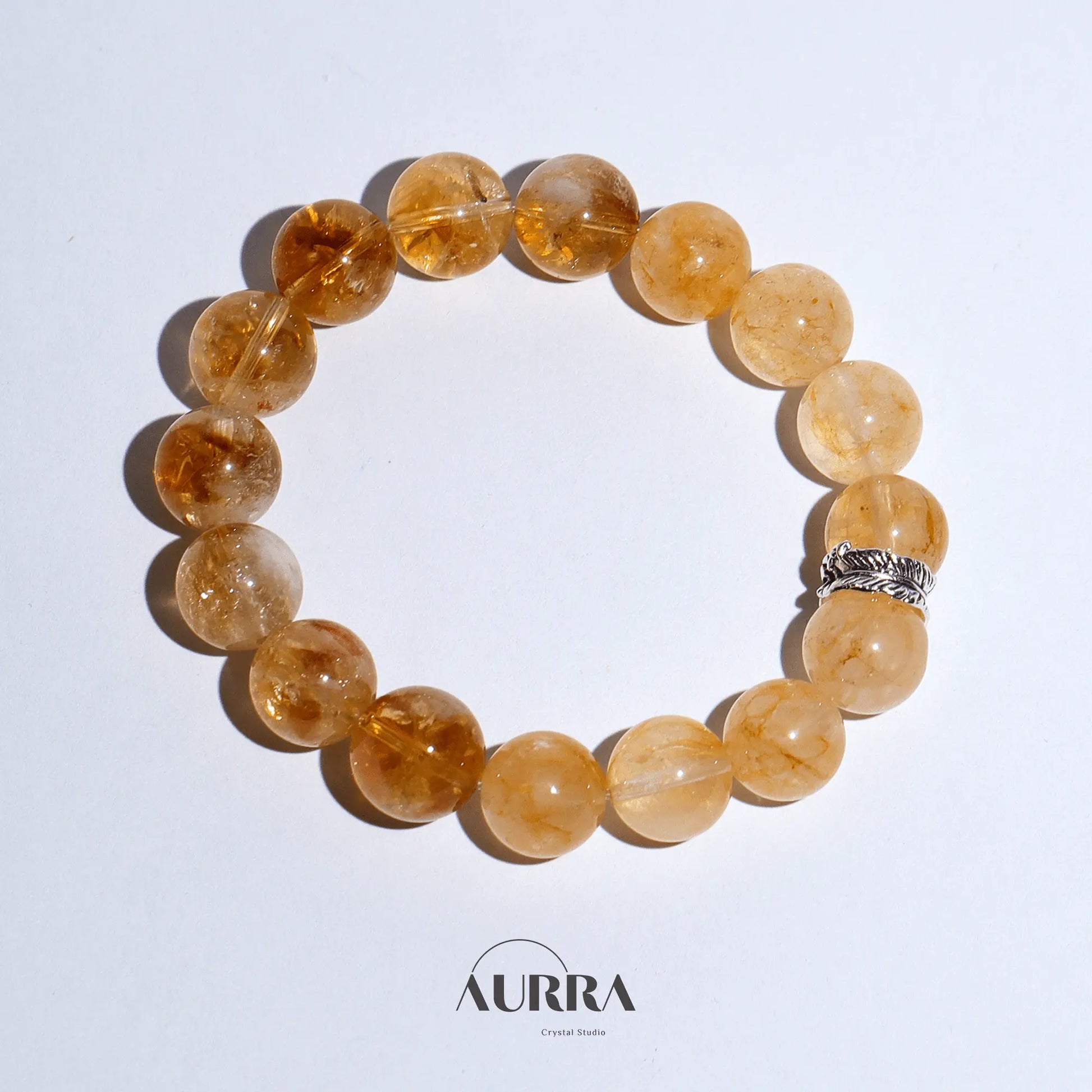 Wealth Attraction & Abundance | Citrine & Yellow Hematoid Quartz Bracelet - Aurra Crystal