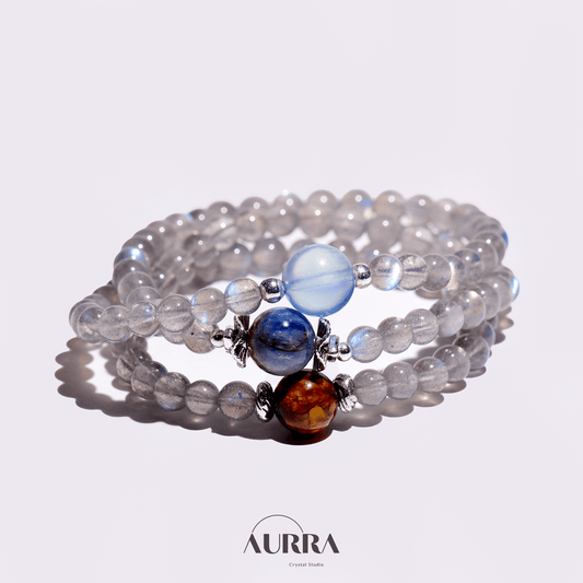 Galaxy inspired | Motivation & Intuition | 3 - Lap Bracelet - Aurra Crystal
