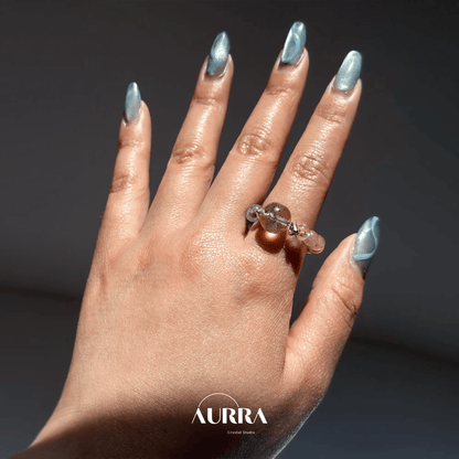 Green Phantom & Garden Phantom Quartz Ring ｜Abundance & Career Growth - Aurra Crystal