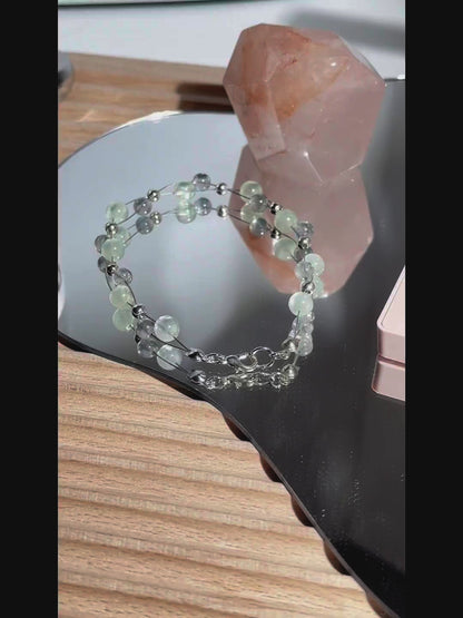 Promotes Calmness | Prehnite & Labradorite Bracelet