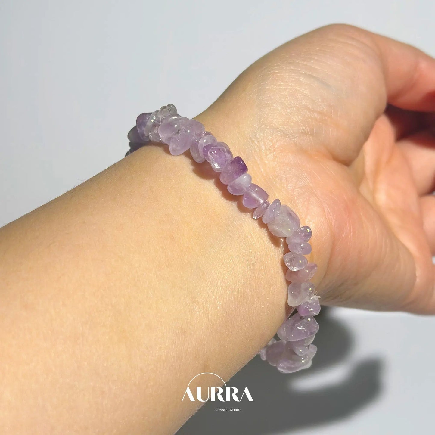 Stress Relief & Intuition | Natural Amethyst Gravel Bracelet Healing Jewelry - Aurra Crystal