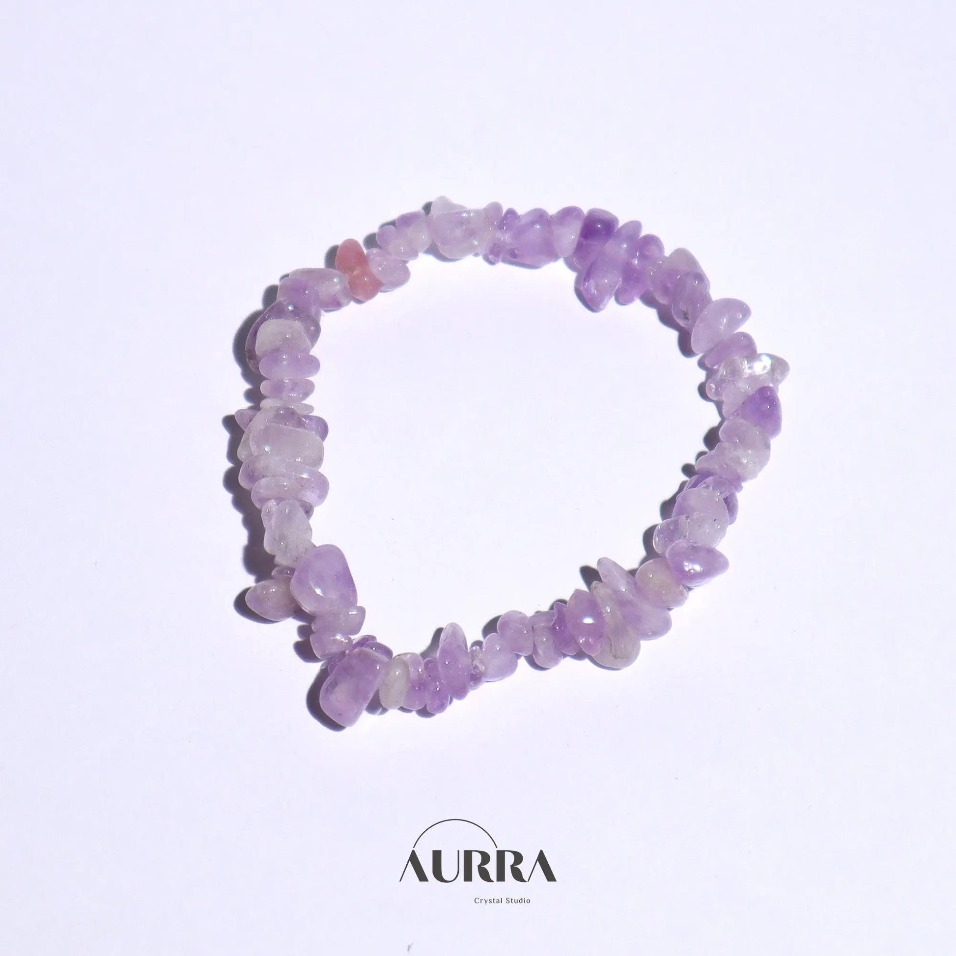 Stress Relief & Intuition | Natural Amethyst Gravel Bracelet Healing Jewelry - Aurra Crystal