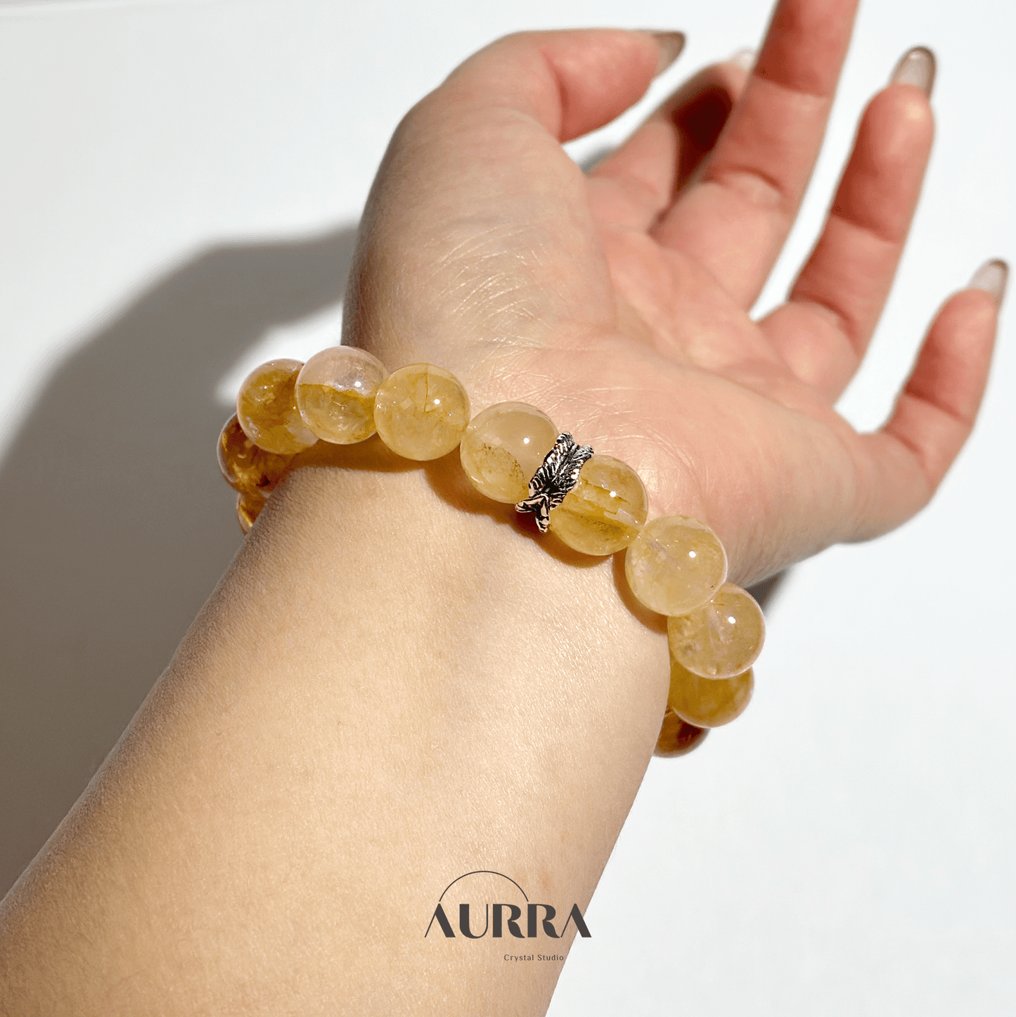 Wealth Attraction & Abundance | Citrine & Yellow Hematoid Quartz Bracelet - Aurra Crystal